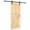 vidaXL Posuvn&eacute; dvere Pr&iacute;rodn&aacute; a čierna 85 x 210 cm