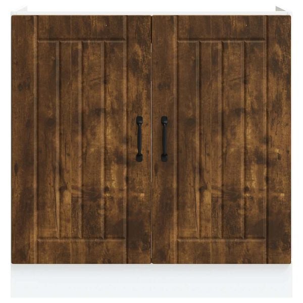 vidaXL Drezov&aacute; z&aacute;kladn&aacute; skrinka Lucca, tmav&yacute; dub, kompozitn&eacute; drevo