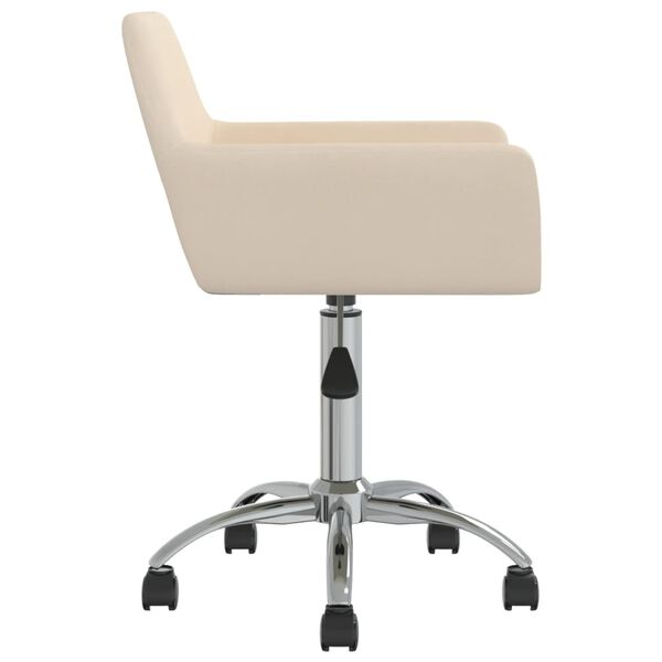 vidaXL Otočn&aacute; kancel&aacute;rska stolička kr&eacute;mov&aacute; l&aacute;tkov&aacute;