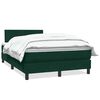 vidaXL Posteľn&yacute; r&aacute;m boxsping s matracom tmavozelen&yacute; 120x210 cm zamat