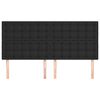 vidaXL Čelo postele čierne 200x5x118/128 cm umel&aacute; koža