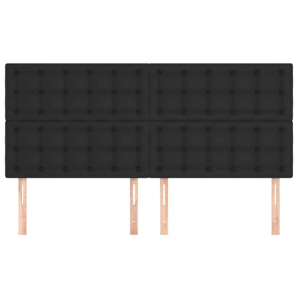 vidaXL Čelo postele čierne 200x5x118/128 cm umel&aacute; koža