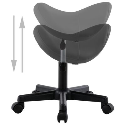 vidaXL Pracovná stolička sivá umelá koža