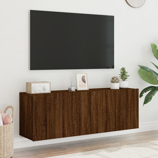 vidaXL TV skrinky n&aacute;stenn&eacute; 2 ks hned&yacute; dub 60x30x41 cm