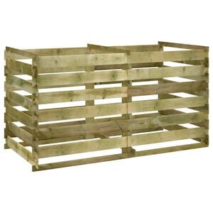 vidaXL Kompost&eacute;r z latiek, impregnovan&aacute; borovica 180x90x90 cm