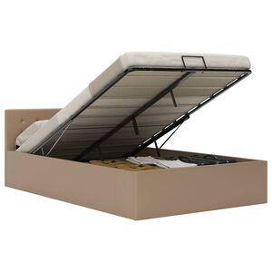 vidaXL Hydraulick&yacute; posteľn&yacute; r&aacute;m+&uacute;ložn&yacute; priestor, umel&aacute; koža 120x200 cm