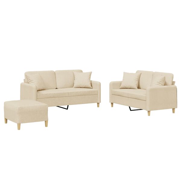 vidaXL 3-dielna sedacia s&uacute;prava s vank&uacute;&scaron;mi kr&eacute;mov&aacute; l&aacute;tka