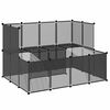 vidaXL Klietka pre mal&eacute; zvierat&aacute; čierna 143x107x93 cm PP a oceľ