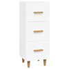vidaXL Komoda biela 34,5x34x90 cm spracovan&eacute; drevo