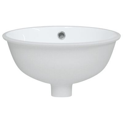 vidaXL Kúpeľňové umývadlo biele 33x29x16,5 cm oválne keramické