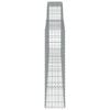 vidaXL Oblúkové gabionové koše 5 ks 400x30x120/140 cm pozink. železo
