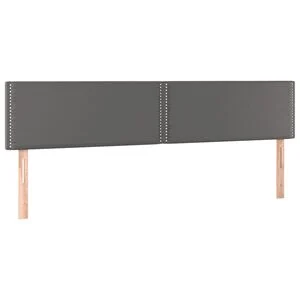 vidaXL Čel&aacute; postel&iacute; siv&eacute; 200x5x78/88 cm umel&aacute; koža