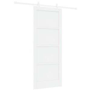 vidaXL Posuvn&eacute; dvere Biela 83 x 202 cm Borovicov&yacute; mas&iacute;v