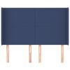vidaXL Čelo postele so z&aacute;hybmi modr&eacute;147x16x118/128 cm l&aacute;tka