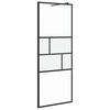 vidaXL Stena walk-in sprchy Čierna 80 x 195 x 0.5 cm Sklo a hliník
