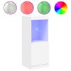 vidaXL Komoda s LED svetlami biela 41x37x100 cm
