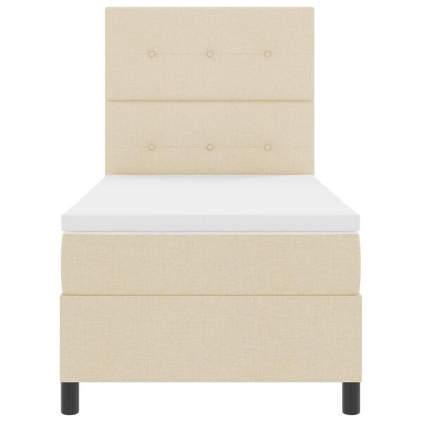 vidaXL Posteľ s pružinov&yacute;m r&aacute;mom s matracmi Kr&eacute;mov&aacute; 90 x 190 cm l&aacute;tka