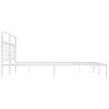 vidaXL Kovový rám postele s čelom biely 160x200 cm