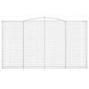 vidaXL Oblúkový gabionový kôš 7 ks 400x30x220/240cm pozinkované železo