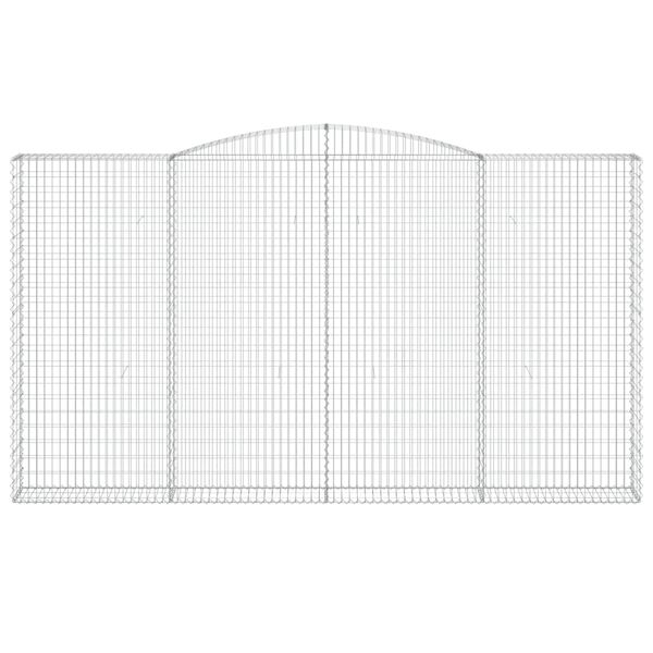 vidaXL Oblúkový gabionový kôš 7 ks 400x30x220/240cm pozinkované železo