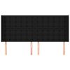 vidaXL Čelo postele so záhybmi čierne 183x16x118/128 cm látka