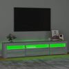 vidaXL TV skrinka s LED svetlami sivá sonoma 195x35x40 cm