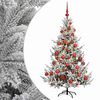 vidaXL Umel&yacute; vianočn&yacute; stromček s vianočn&yacute;mi guľami 120 cm 150 LED