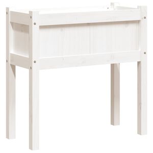 vidaXL Z&aacute;hradn&yacute; kvetin&aacute;č s nohami biely 70x31x70 cm mas&iacute;vna borovica