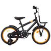 vidaXL Detsk&yacute; bicykel s predn&yacute;m nosičom 16 palcov&yacute; čierny a oranžov&yacute;