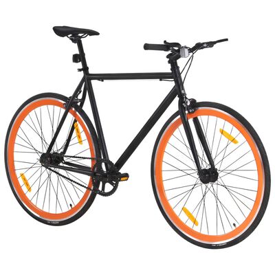 vidaXL Bicykel s pevným prevodom čierno-oranžový 700c 59 cm
