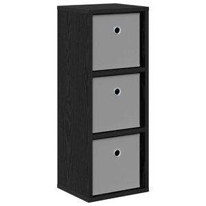 vidaXL Serv&iacute;rovacia skriňa so z&aacute;suvkou Čierny dub 25,5 x 22 x 69,5 cm