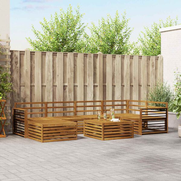 vidaXL Z&aacute;hradn&aacute; s&uacute;prava gaučov 7 pcs Pr&iacute;rodn&aacute;