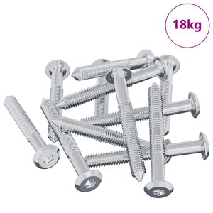 vidaXL Skrutka 1800 pcs Strieborn&aacute; M6 x 50 mm Oceľ