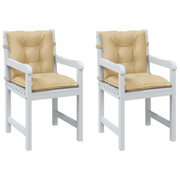 vidaXL Vankúše na stoličky 2 ks béžová melanž 100x50x7 cm látka