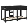 vidaXL Poschodov&aacute; posteľ pre deti Čierny dub 100 x 200 cm