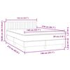 vidaXL Posteľný rám boxspring s matracom tmavosivý 140x210 cm zamat