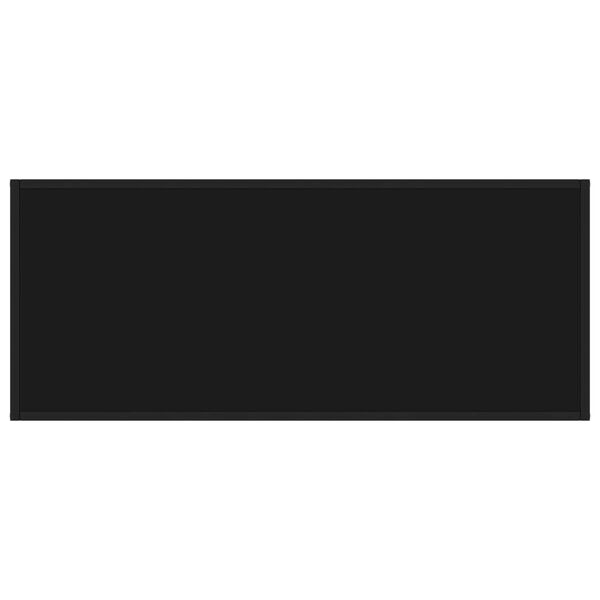 vidaXL Konferenčn&yacute; stol&iacute;k, čierny, čierne sklo 120x50x35 cm