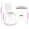 vidaXL Záhradný bistro set 3 pcs Zelená Hliník
