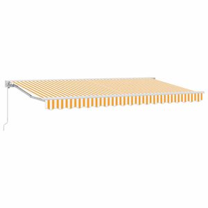 vidaXL R&aacute;m mark&iacute;zy Žlt&aacute; a biela 350 x 200 cm Polyester s PU povrchom