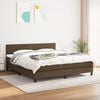 vidaXL Boxspring posteľ s matracom tmavohned&aacute; 180x200 cm l&aacute;tka