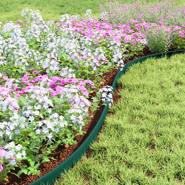 vidaXL Obrubn&iacute;ky tr&aacute;vnika Zelen&aacute; 1000 x 4 x 5 cm Plast