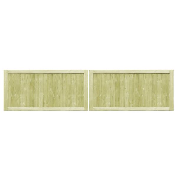 vidaXL Záhradné bráničky 2 ks, impregnovaná borovica 300x75 cm