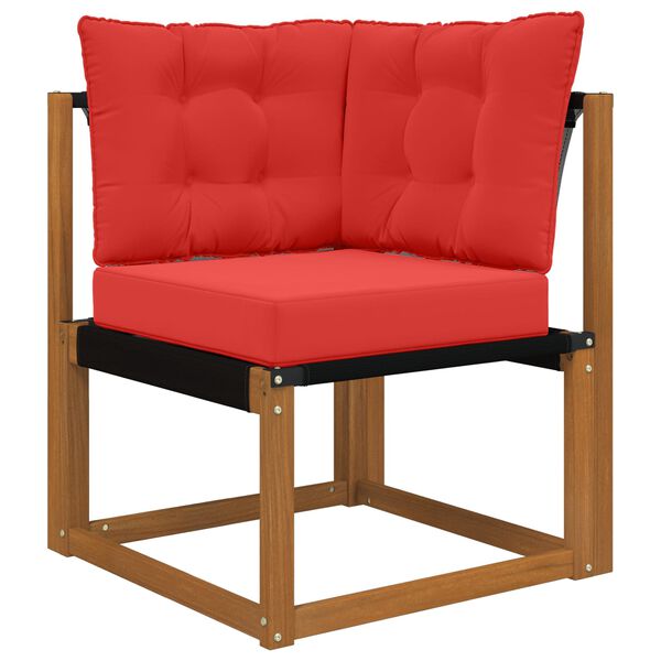 vidaXL Vank&uacute;&scaron; na vonkaj&scaron;iu pohovku 3 pcs Červen&aacute; Polyester