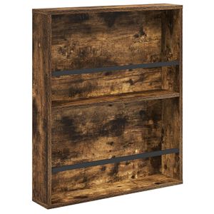 vidaXL Reg&aacute;l na časopisy Dymov&aacute; dub 60 x 12 x 70 cm Kompozitn&eacute; drevo
