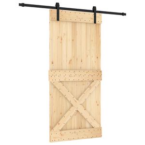vidaXL Posuvn&eacute; dvere Pr&iacute;rodn&aacute; a čierna 95 x 210 cm