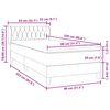 vidaXL Posteľn&yacute; r&aacute;m boxspring s matracom tmavosiv&yacute; 80x220 cm zamat