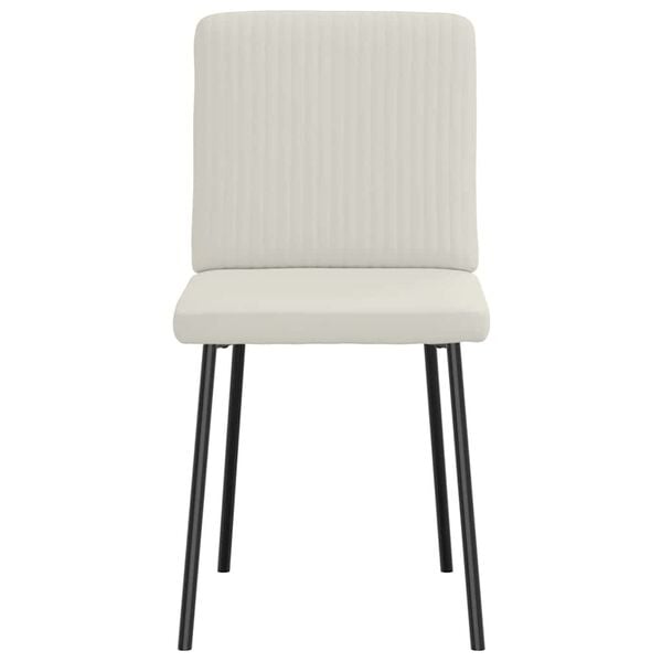 vidaXL jedálenské stoličky 4 ks krémové zamatové