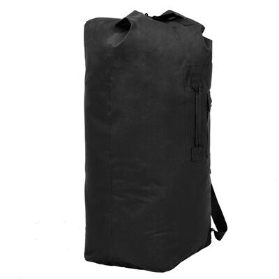 vidaXL Cestovná taška vo vojenskom štýle 85 l čierna