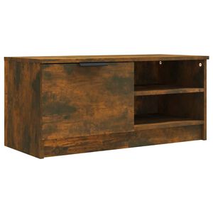 vidaXL TV skrinka dymov&yacute; dub 80x35x36,5 cm spracovan&eacute; drevo