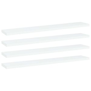 vidaXL Pr&iacute;davn&eacute; police 4 ks, biele 60x10x1,5 cm, kompozitn&eacute; drevo